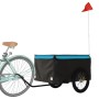 Remolque para bicicleta hierro negro y azul 45 kg de vidaXL, Remolques para bicicletas - Ref: Foro24-94093, Precio: 87,12 €, ...