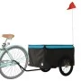 Remolque para bicicleta hierro negro y azul 45 kg de vidaXL, Remolques para bicicletas - Ref: Foro24-94093, Precio: 86,99 €, ...