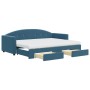Sofá cama nido con cajones terciopelo azul 80x200 cm de vidaXL, Camas y somieres - Ref: Foro24-3197365, Precio: 475,71 €, Des...