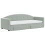 Sofá cama nido con cajones terciopelo gris claro 80x200 cm de vidaXL, Camas y somieres - Ref: Foro24-3197366, Precio: 454,90 ...