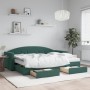 Sofá cama nido con cajones terciopelo verde oscuro 80x200 cm de vidaXL, Camas y somieres - Ref: Foro24-3197368, Precio: 452,3...