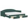 Sofá cama nido con cajones terciopelo verde oscuro 80x200 cm de vidaXL, Camas y somieres - Ref: Foro24-3197368, Precio: 452,3...