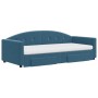 Sofá cama nido con cajones terciopelo azul 90x200 cm de vidaXL, Camas y somieres - Ref: Foro24-3197372, Precio: 478,56 €, Des...