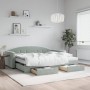 Sofá cama nido con cajones terciopelo gris claro 90x200 cm de vidaXL, Camas y somieres - Ref: Foro24-3197373, Precio: 466,73 ...