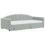 Sofá cama nido con cajones terciopelo gris claro 90x200 cm de vidaXL, Camas y somieres - Ref: Foro24-3197373, Precio: 466,73 ...