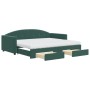 Sofá cama nido con cajones terciopelo verde oscuro 90x200 cm de vidaXL, Camas y somieres - Ref: Foro24-3197375, Precio: 477,1...
