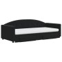 Sofá cama nido con cajones terciopelo negro 90x200 cm de vidaXL, Camas y somieres - Ref: Foro24-3197377, Precio: 463,38 €, De...