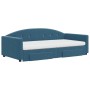 Sofá cama nido con cajones terciopelo azul 100x200 cm de vidaXL, Camas y somieres - Ref: Foro24-3197379, Precio: 463,70 €, De...