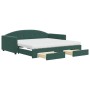 Sofá cama nido con cajones terciopelo verde oscuro 100x200 cm de vidaXL, Camas y somieres - Ref: Foro24-3197382, Precio: 471,...