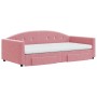 Sofá cama nido con cajones terciopelo rosa 100x200 cm de vidaXL, Camas y somieres - Ref: Foro24-3197383, Precio: 479,41 €, De...