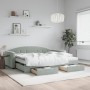 Sofá cama nido con cajones terciopelo gris claro 90x190 cm de vidaXL, Camas y somieres - Ref: Foro24-3197386, Precio: 449,96 ...