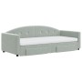 Sofá cama nido con cajones terciopelo gris claro 90x190 cm de vidaXL, Camas y somieres - Ref: Foro24-3197386, Precio: 449,96 ...