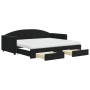 Sofá cama nido con cajones terciopelo negro 90x190 cm de vidaXL, Camas y somieres - Ref: Foro24-3197388, Precio: 448,79 €, De...