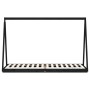 Estructura de cama para niños madera de pino negro 80x200 cm de vidaXL, Cunas y camas para niños - Ref: Foro24-834536, Precio...