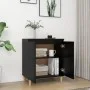 Aparador con patas madera contrachapada negro 60x35x70 cm de vidaXL, Aparadores - Ref: Foro24-806068, Precio: 63,27 €, Descue...