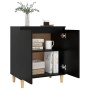 Aparador con patas madera contrachapada negro 60x35x70 cm de vidaXL, Aparadores - Ref: Foro24-806068, Precio: 64,38 €, Descue...