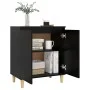 Aparador con patas madera contrachapada negro 60x35x70 cm de vidaXL, Aparadores - Ref: Foro24-806068, Precio: 63,27 €, Descue...