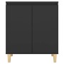 Aparador con patas madera contrachapada negro 60x35x70 cm de vidaXL, Aparadores - Ref: Foro24-806068, Precio: 64,38 €, Descue...