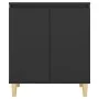 Aparador con patas madera contrachapada negro 60x35x70 cm de vidaXL, Aparadores - Ref: Foro24-806068, Precio: 63,27 €, Descue...