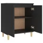 Aparador con patas madera contrachapada negro 60x35x70 cm de vidaXL, Aparadores - Ref: Foro24-806068, Precio: 63,27 €, Descue...
