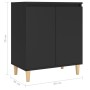 Aparador con patas madera contrachapada negro 60x35x70 cm de vidaXL, Aparadores - Ref: Foro24-806068, Precio: 64,38 €, Descue...