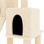 Rascador para gatos con postes de sisal color crema 82 cm en Mobiliario para gatos | Comprar online en Foru.es