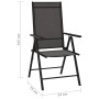 Juego de muebles de jardín 9 piezas negro y gris antracita de vidaXL, Conjuntos de jardín - Ref: Foro24-3070643, Precio: 426,...