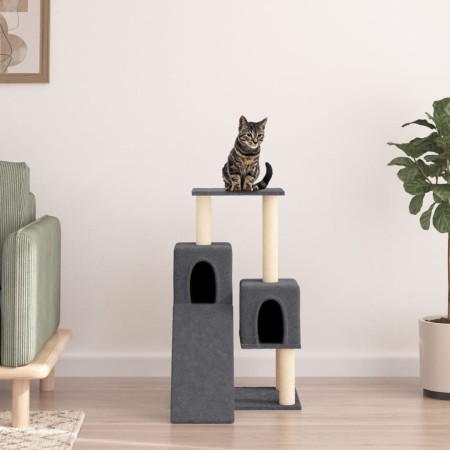 Rascador para gatos con postes de sisal gris oscuro 82 cm en Mobiliario para gatos | Comprar online en Foru.es