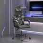 Silla gaming cuero sintético negro y camuflaje de vidaXL, Sillones para videojuegos - Ref: Foro24-3143853, Precio: 110,51 €, ...