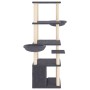 Rascador para gatos con postes de sisal gris oscuro 147 cm en Mobiliario para gatos | Comprar online en Foru.es