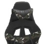 Silla gaming cuero sintético negro y camuflaje de vidaXL, Sillones para videojuegos - Ref: Foro24-3143853, Precio: 110,51 €, ...