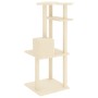 Rascador para gatos con postes de sisal color crema 123 cm en Mobiliario para gatos | Comprar online en Foru.es