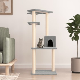 Rascador para gatos con postes de sisal gris claro 123 cm en Mobiliario para gatos | Comprar online en Foru.es
