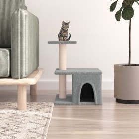 Rascador para gatos con postes de sisal gris claro 48 cm en Mobiliario para gatos | Comprar online en Foru.es