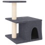 Rascador para gatos con postes de sisal gris oscuro 48 cm en Mobiliario para gatos | Comprar online en Foru.es