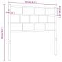 Cabecero de metal blanco 75 cm de vidaXL, Cabeceros y pies de cama - Ref: Foro24-355734, Precio: 18,72 €, Descuento: %