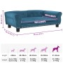 Cama para perros de terciopelo azul 95x55x30 cm en Camas para perros | Comprar online en Foru.es