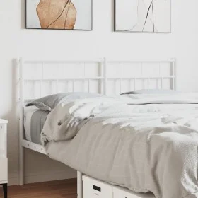 Cabecero de metal blanco 140 cm de vidaXL, Cabeceros y pies de cama - Ref: Foro24-355741, Precio: 30,10 €, Descuento: %