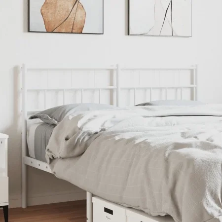 Cabecero de metal blanco 140 cm de vidaXL, Cabeceros y pies de cama - Ref: Foro24-355741, Precio: 30,10 €, Descuento: %