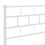 Cabecero de metal blanco 140 cm de vidaXL, Cabeceros y pies de cama - Ref: Foro24-355741, Precio: 30,10 €, Descuento: %