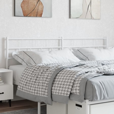 Cabecero de metal blanco 180 cm de vidaXL, Cabeceros y pies de cama - Ref: Foro24-355744, Precio: 29,12 €, Descuento: %