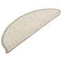 Alfombrilla autoadhesiva escalera sisal 15 uds beige 56x17x3 cm de vidaXL, Alfombrillas para escalones - Ref: Foro24-326858, ...