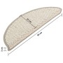 Alfombrilla autoadhesiva escalera sisal 15 uds beige 56x17x3 cm de vidaXL, Alfombrillas para escalones - Ref: Foro24-326858, ...