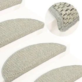 Alfombrillas autoadhesivas sisal 15 uds verde claro 56x17x3 cm de vidaXL, Alfombrillas para escalones - Ref: Foro24-326863, P...
