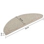 Alfombrillas autoadhesivas sisal 15 uds plateado 56x17x3 cm de vidaXL, Alfombrillas para escalones - Ref: Foro24-326871, Prec...