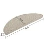Alfombrillas autoadhesivas sisal 15 uds plateado 56x17x3 cm de vidaXL, Alfombrillas para escalones - Ref: Foro24-326871, Prec...