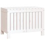 Caja de almacenaje jardín madera de pino blanco 76x42,5x54 cm de vidaXL, Cajas de almacenaje para exteriores - Ref: Foro24-83...