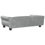 Cama para perros de terciopelo gris claro 95x55x30 cm en Camas para perros | Comprar online en Foru.es