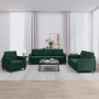 Juego de sofás 3 piezas terciopelo verde oscuro en Sofás | Comprar online en Foru.es