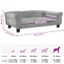 Cama para perros de terciopelo gris claro 95x55x30 cm en Camas para perros | Comprar online en Foru.es